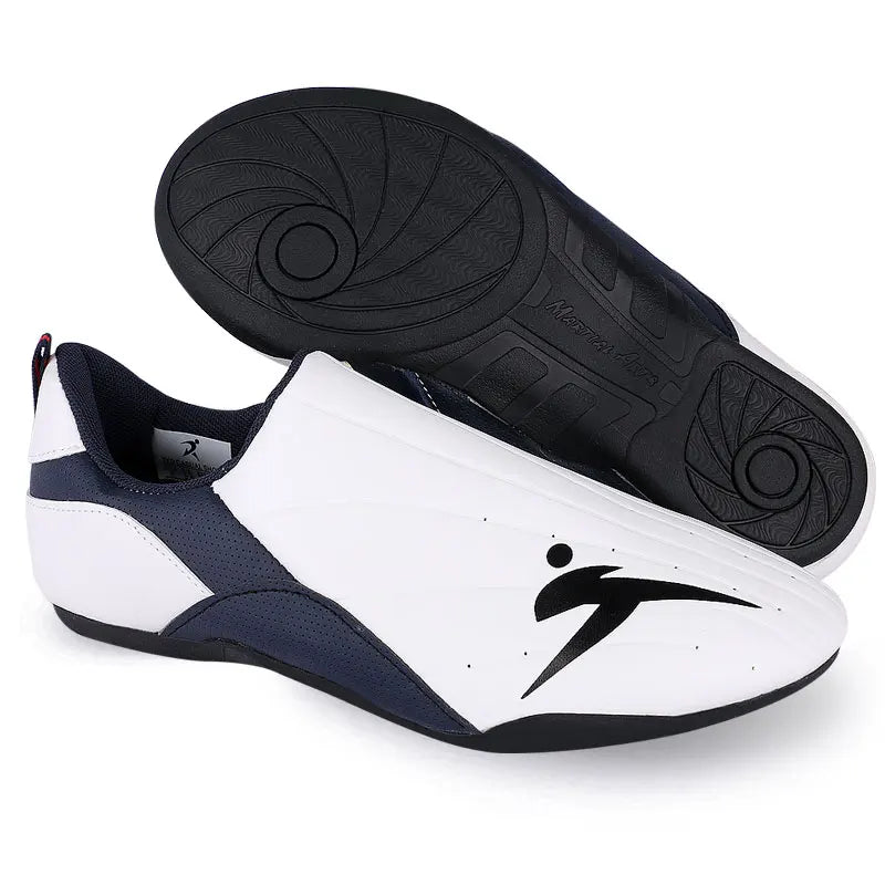 2024 Hot Taekwondo shoes coach shoes thicker soft bottom rubber bottom shoes adult men and women breathable martial arts shoes