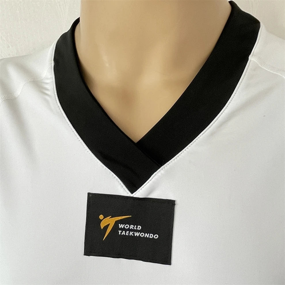 WT Approved KPNP Taekwondo Uniform Tight Elastic Competition Suit Highly Quality Big Mesh Breathable Comfortable For Kids Adult